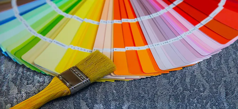 Choosing colors from the fan deck